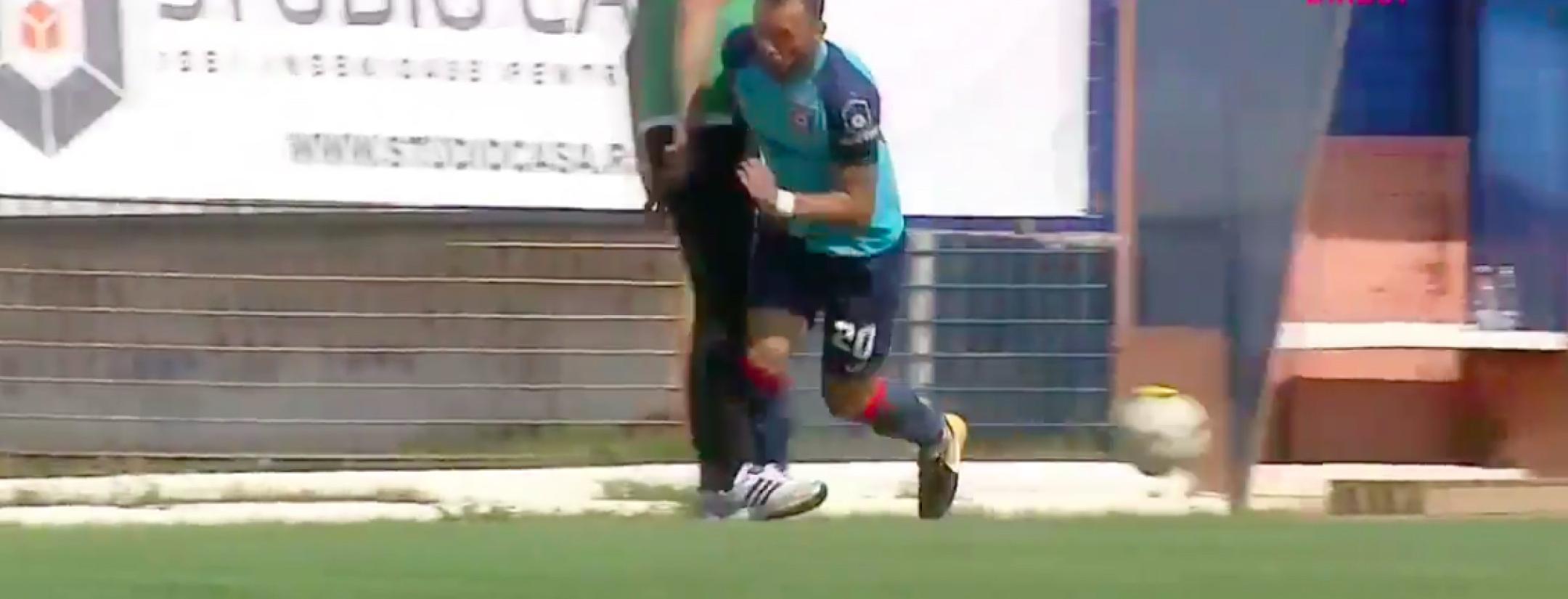 Romania coach sent off