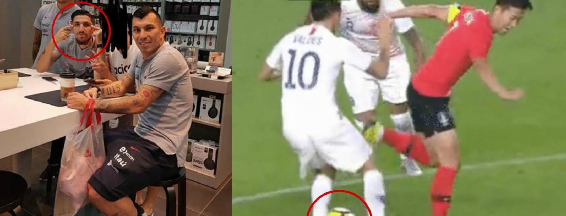 Diego Valdes racist gesture