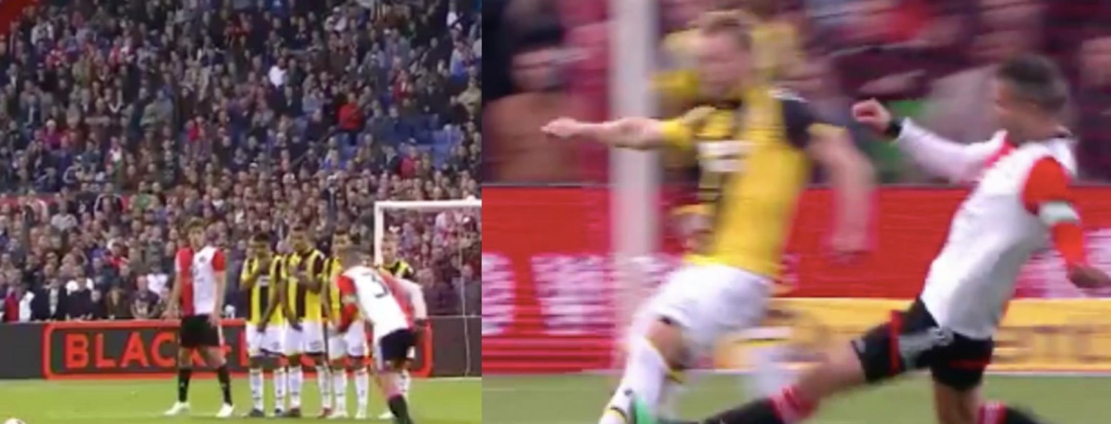 Robin van Persie free kick vs Vitesse