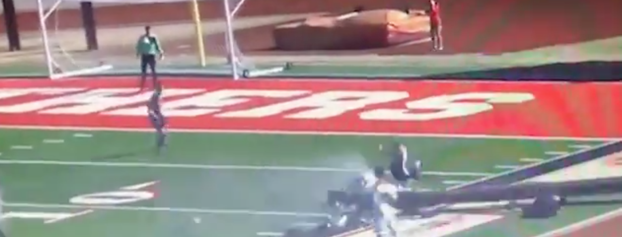 Soccer Light Pole Falling