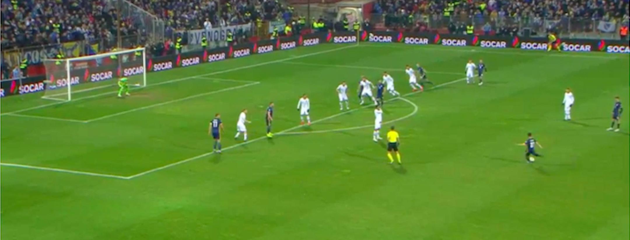 Miralem Pjanic free kick vs Greece