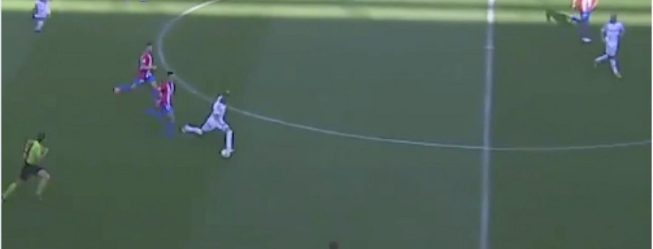 Javier Acuna goal from halfway line