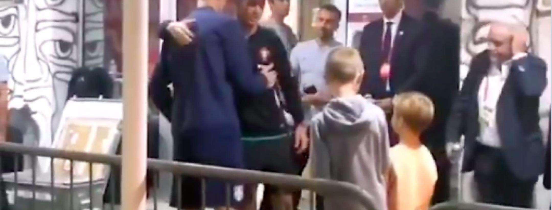 Cristiano Ronaldo photo with Nemanja Matic sons