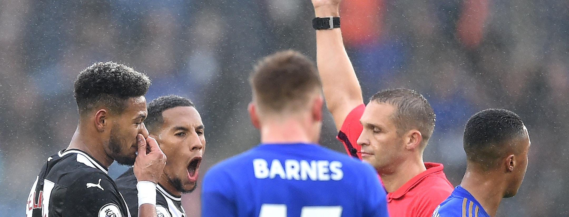 Isaac Hayden Red Card