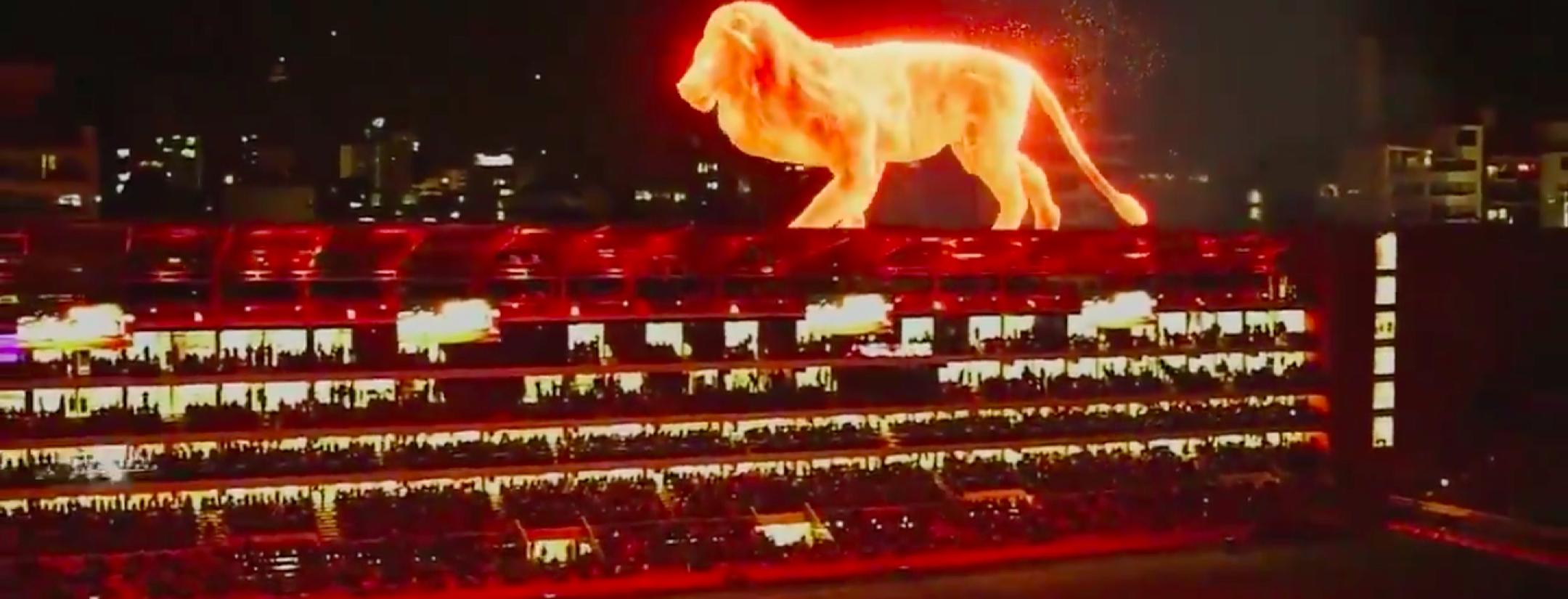 Flaming lion