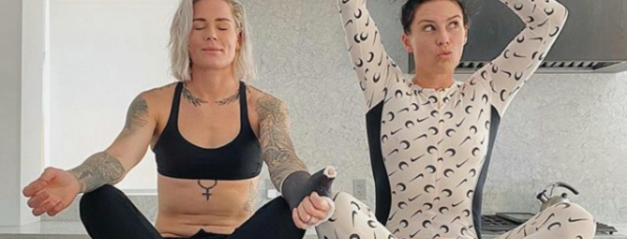 Ashlyn Harris and Ali Krieger