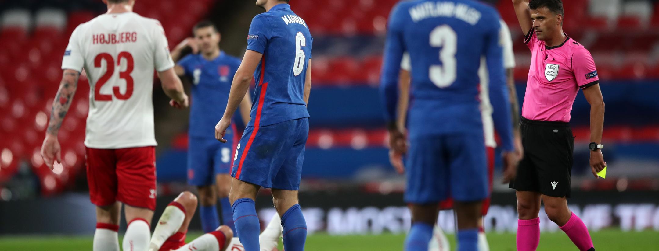 Harry Maguire Red Card vs Denmark