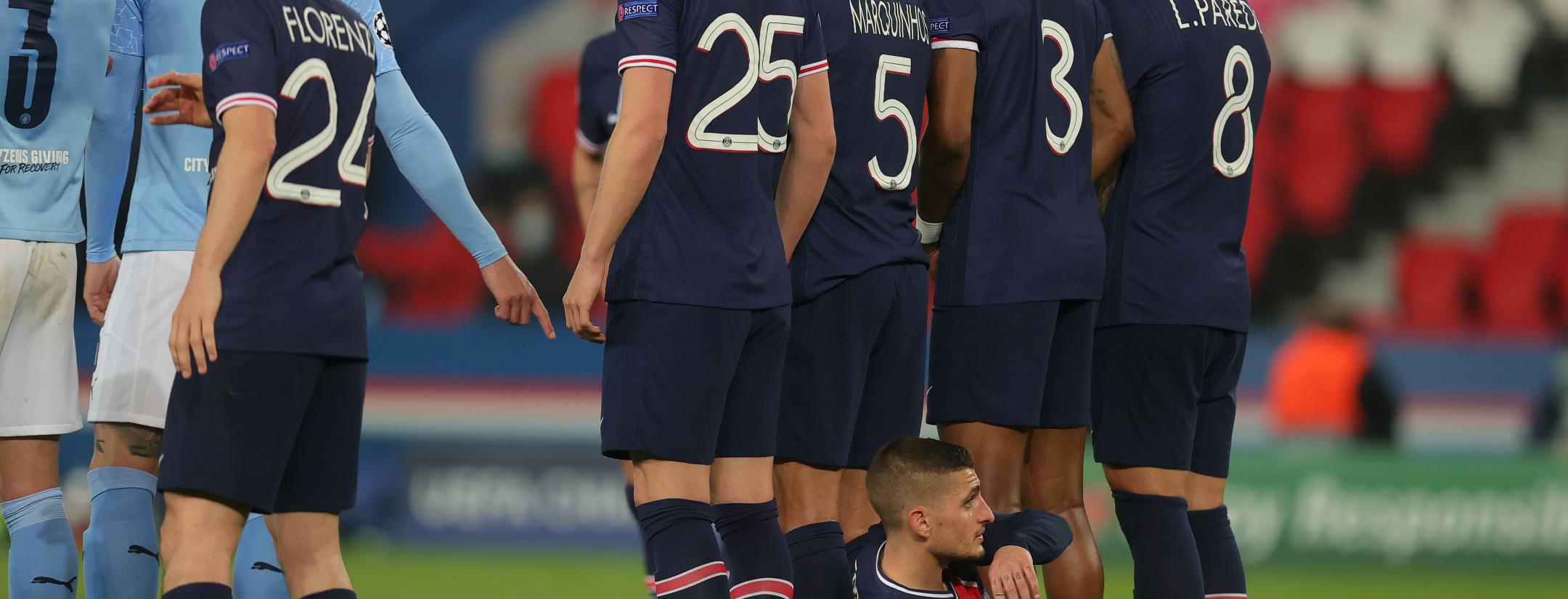 PSG Wall Fail vs. Manchester City