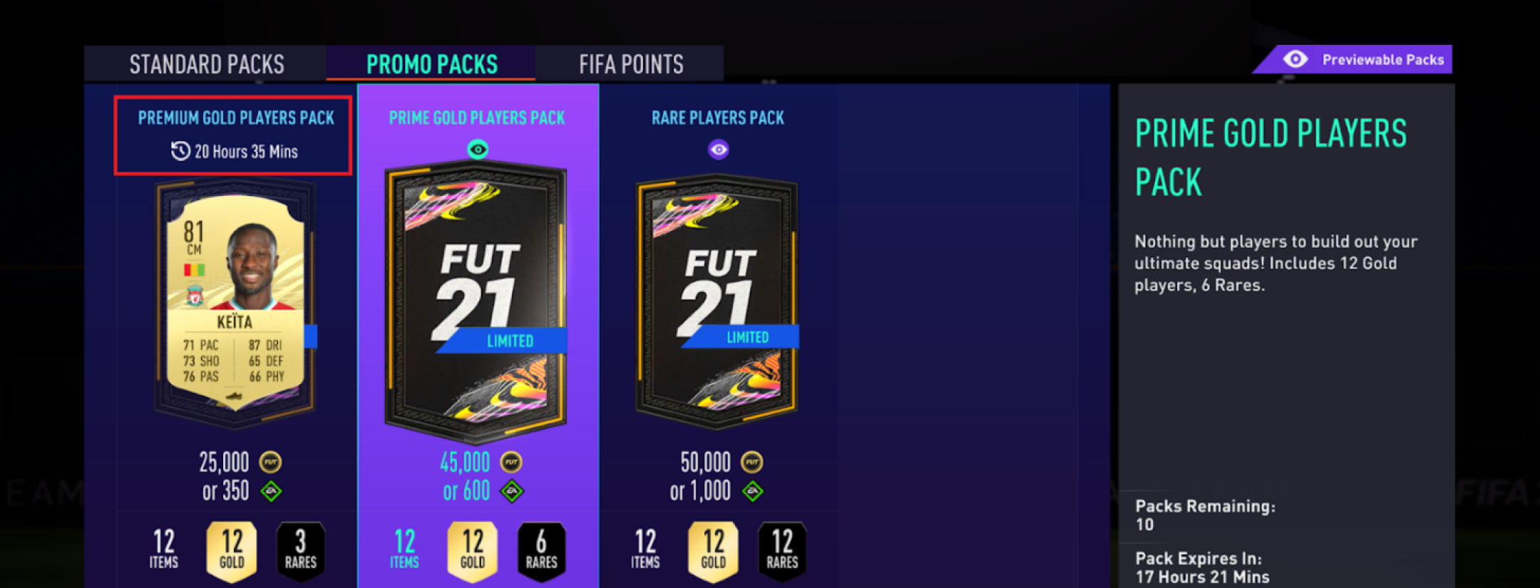 FUT Preview Packs Explained
