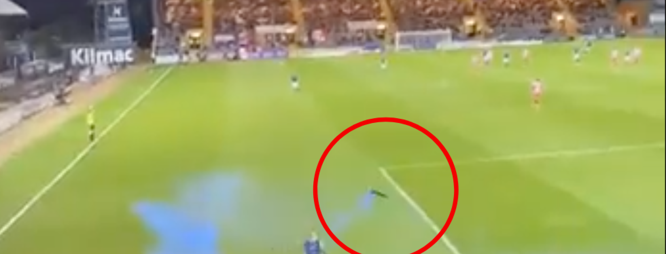 Scottish Footballer Kicks Flare At Fans