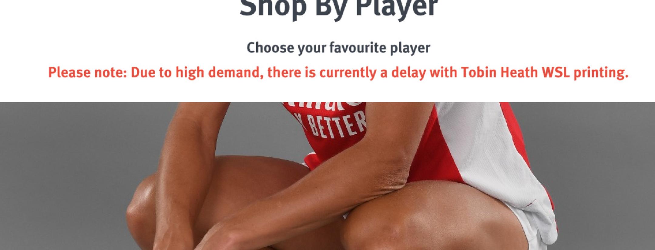 Tobin Heath Arsenal Jersey