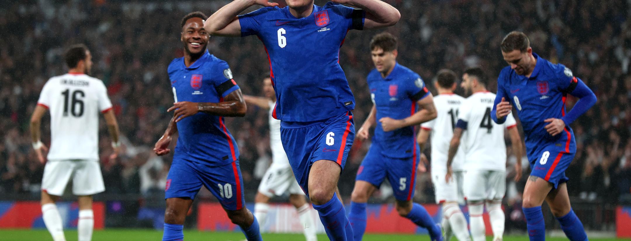 Harry Maguire Celebration vs. Albania