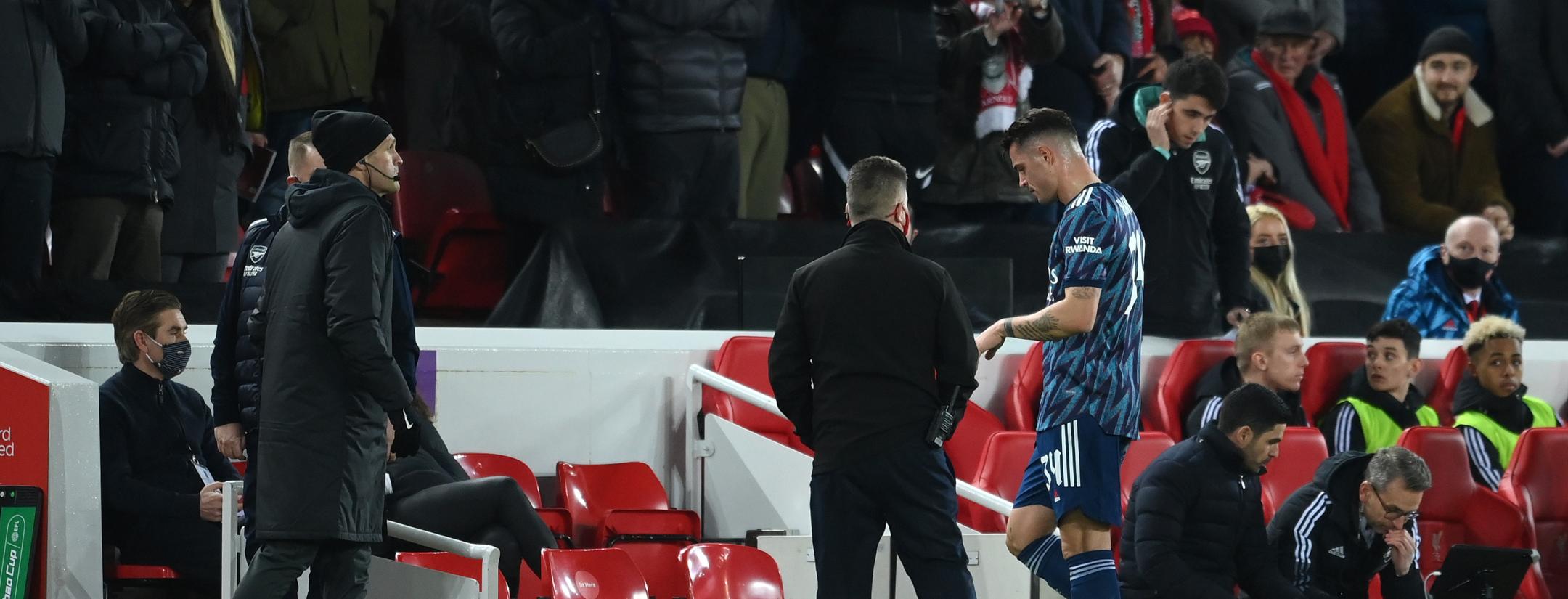 Granit Xhaka Red Card vs. Liverpool