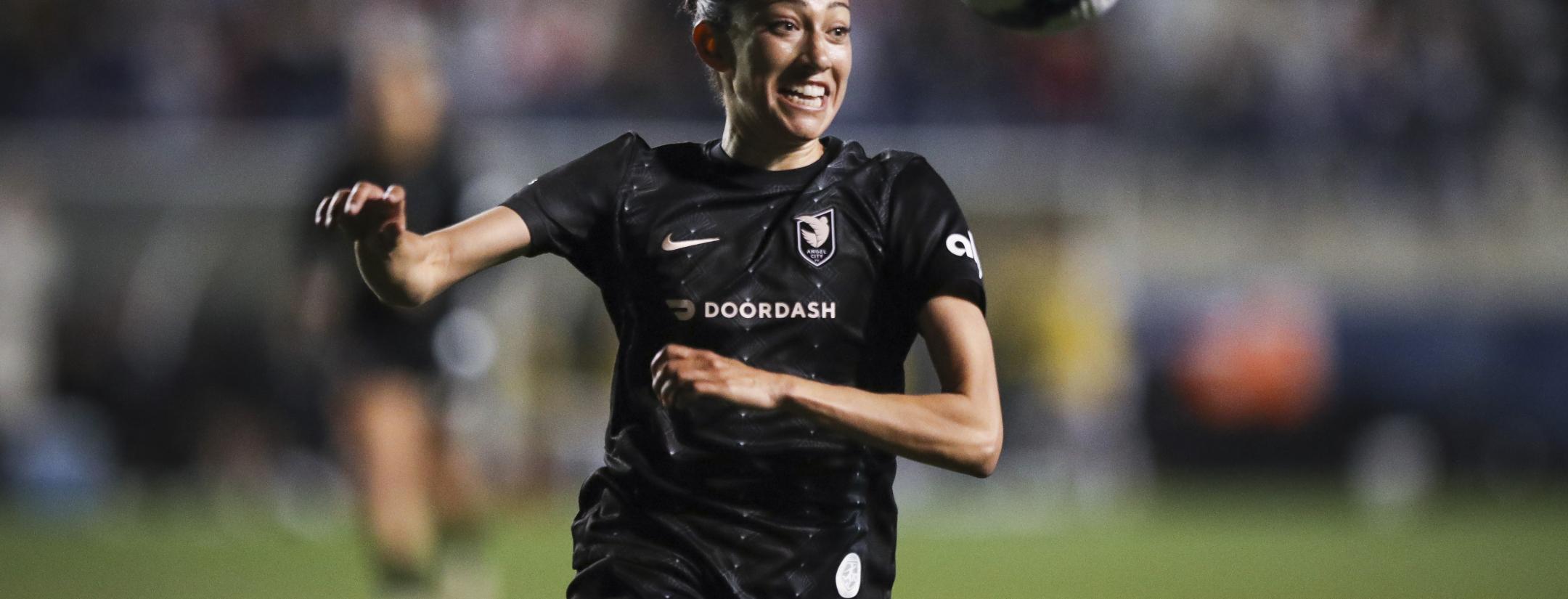 Christen Press During Angel City vs San Diego Wave