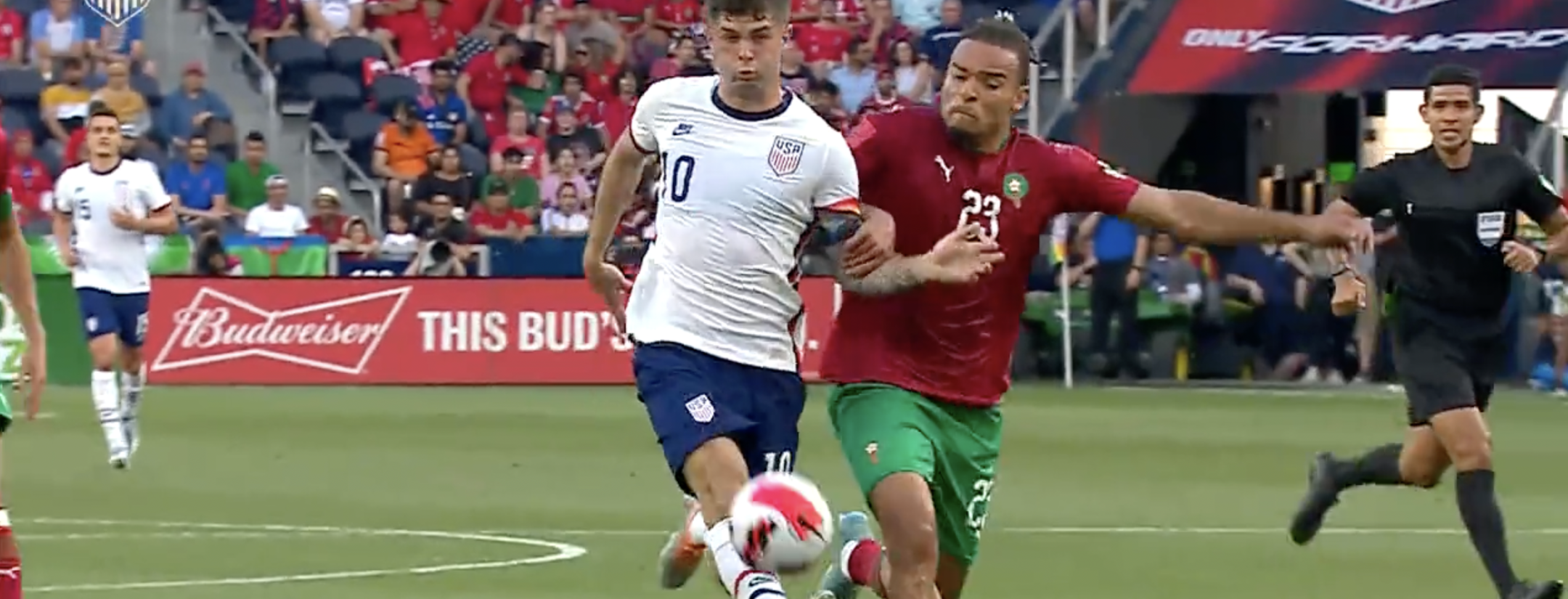 Christian Pulisic Touch vs Morocco