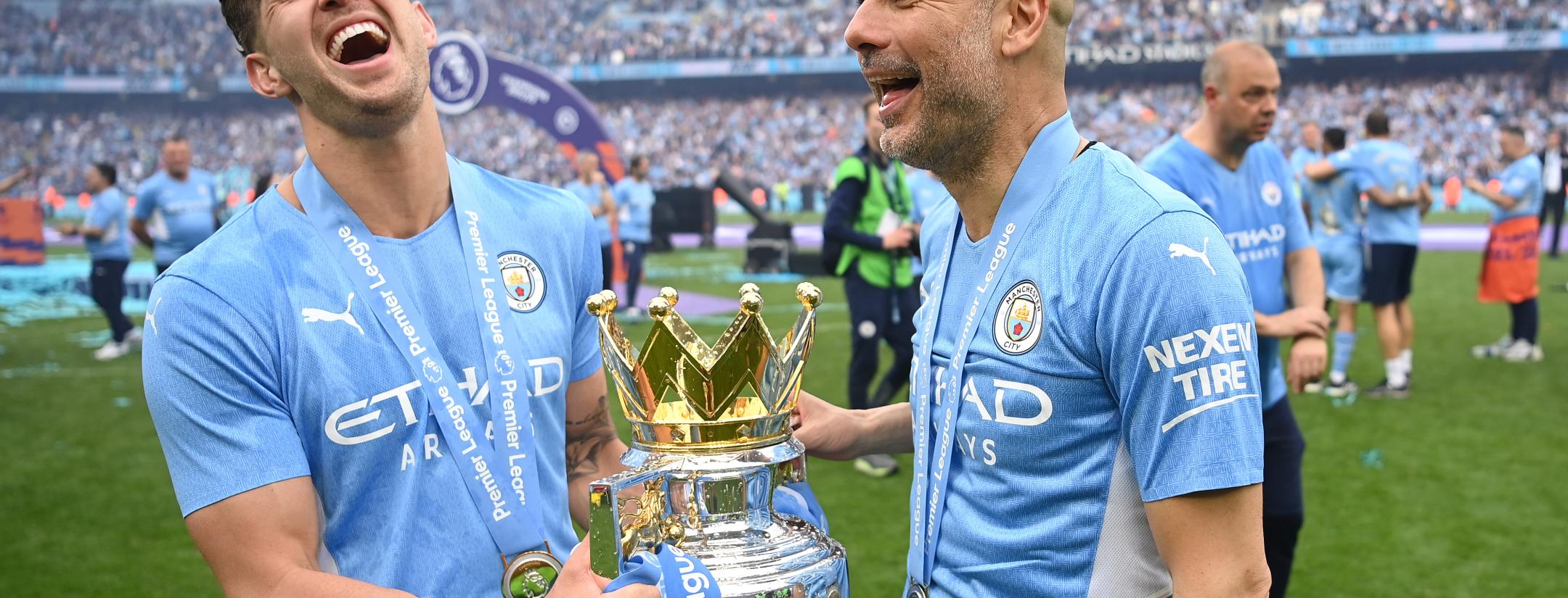 John Stones and Pep Guardiola