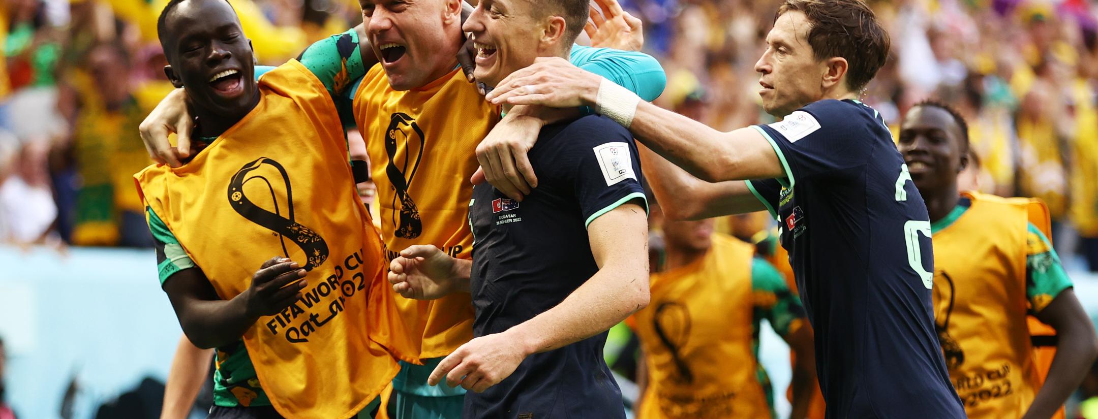 Australia's Mitchell Duke Goal Reaction