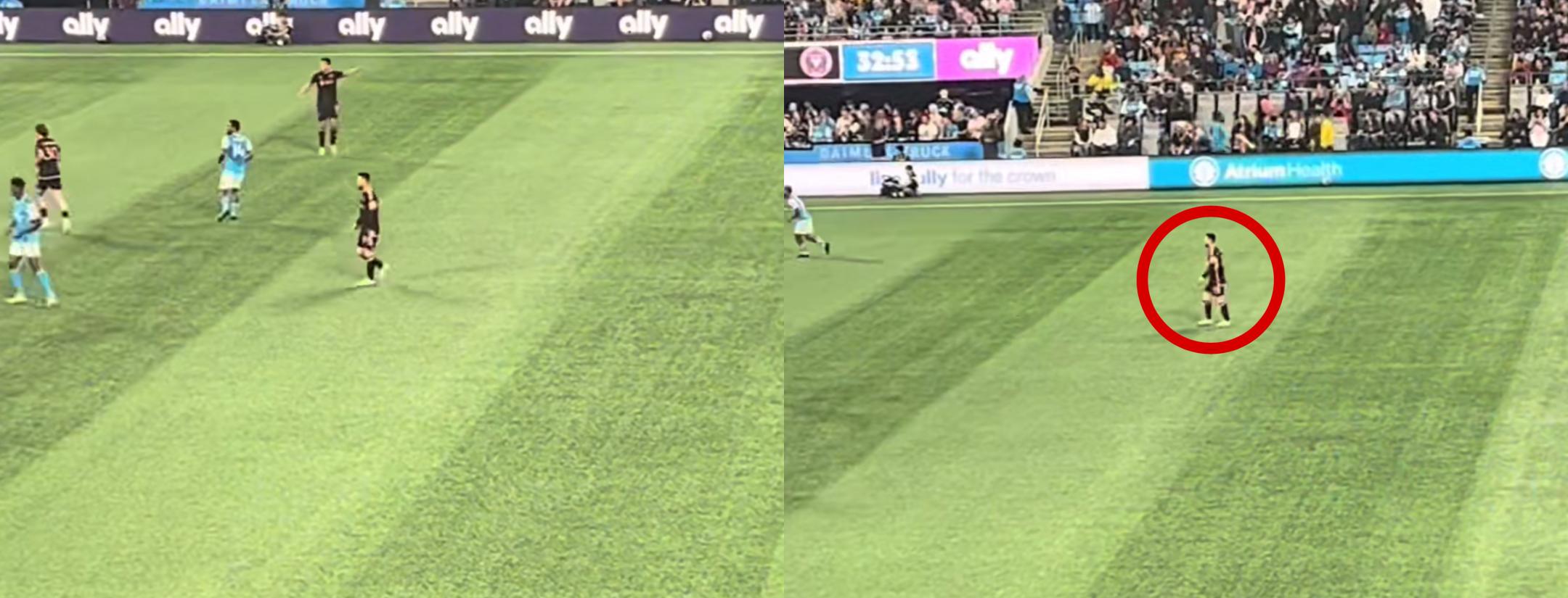 Messi walking vs. Charlotte FC
