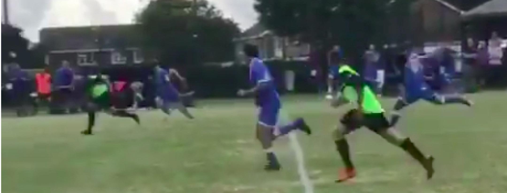 Goalkeeper reacts to chip fail