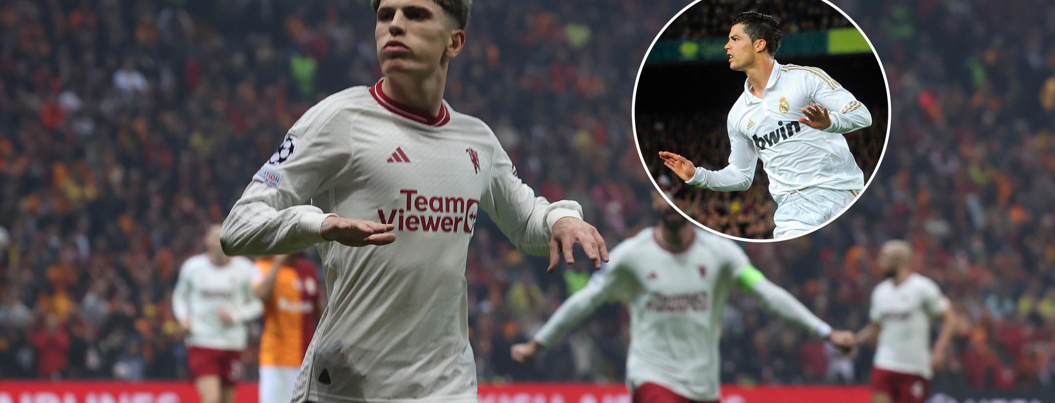 Alejandro Garnacho 'calma' celebration vs. Galatasaray