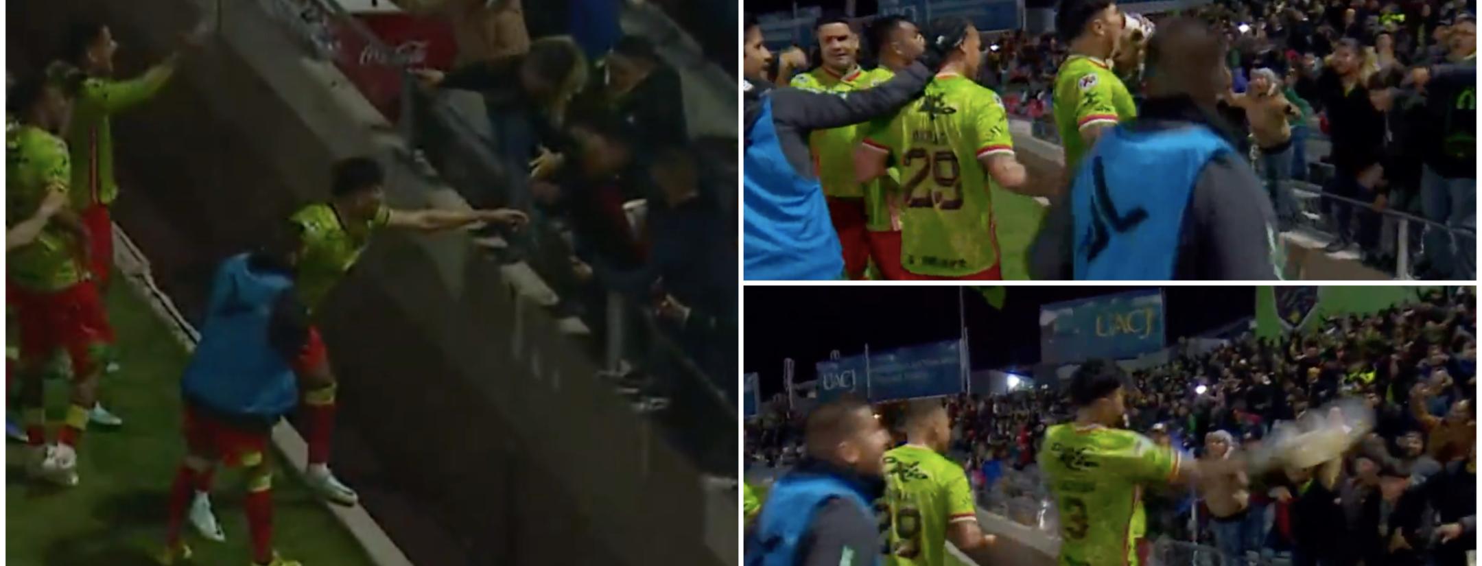 Carlos Salcedo beer celebration