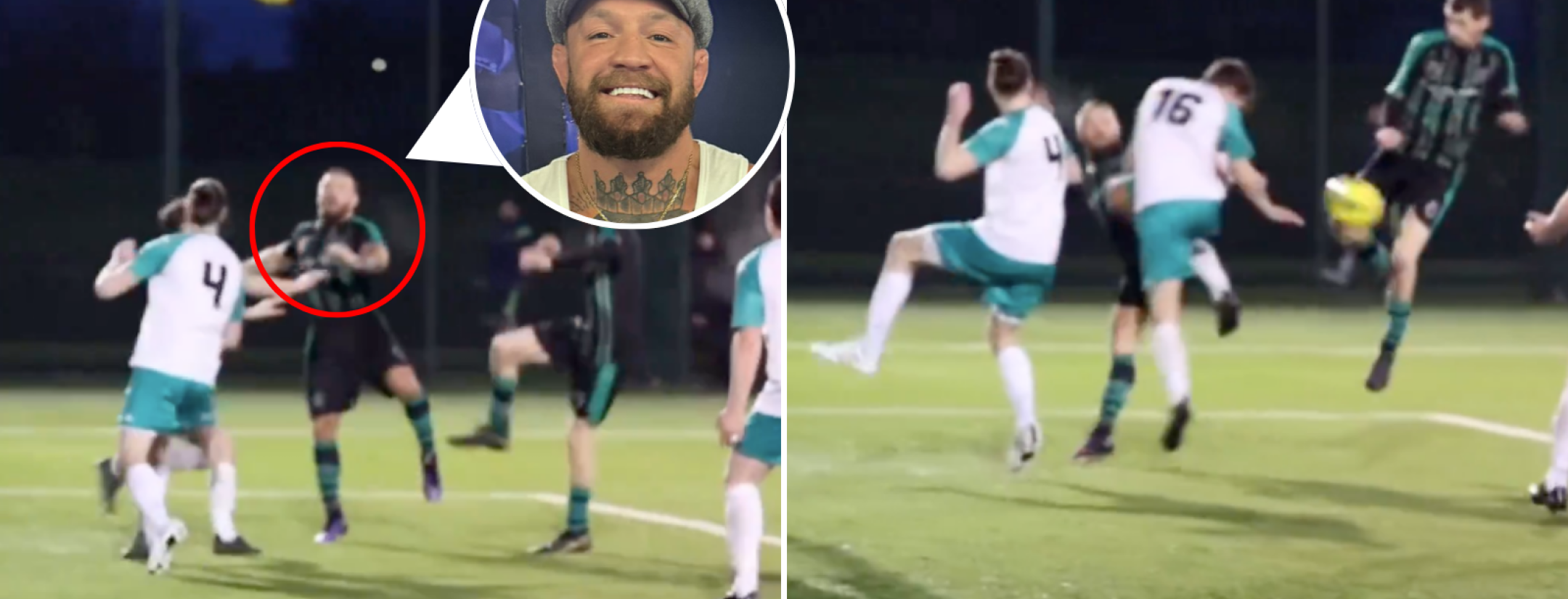 Conor McGregor playing football