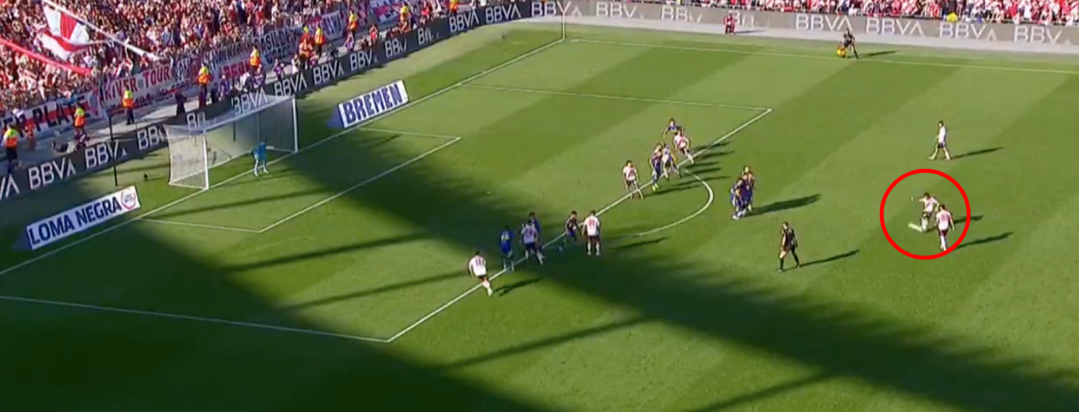 Mastantuono free kick vs. Boca Juniors