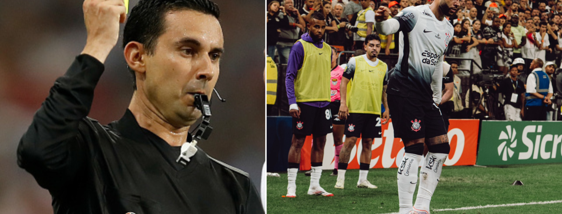 Brazil yellow card for standing on ball