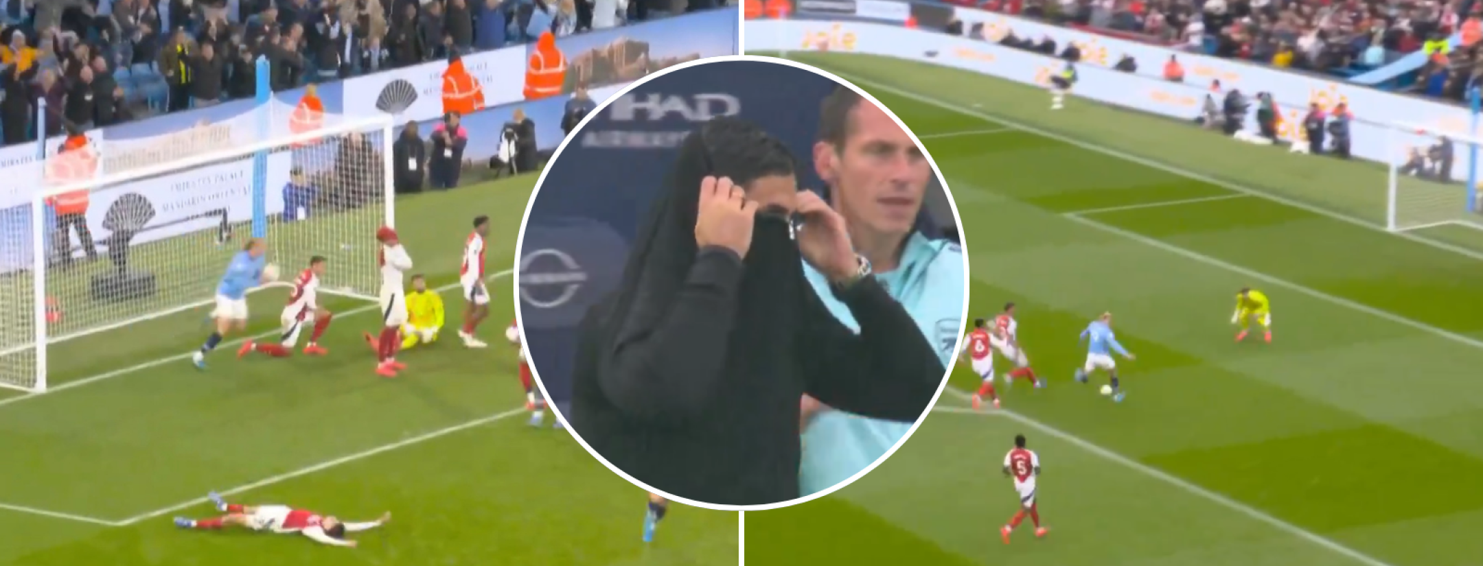 Mikel Arteta reaction Manchester City vs. Arsenal 2-2