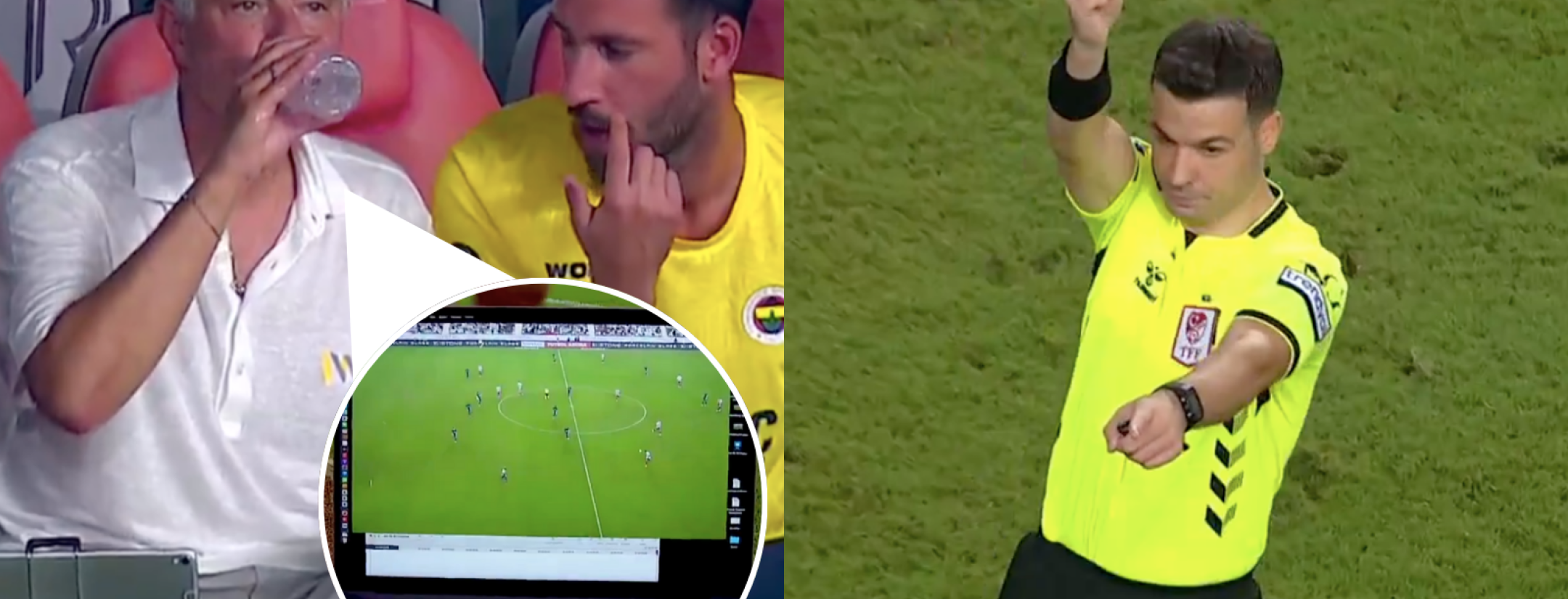 Jose Mourinho laptop yellow card