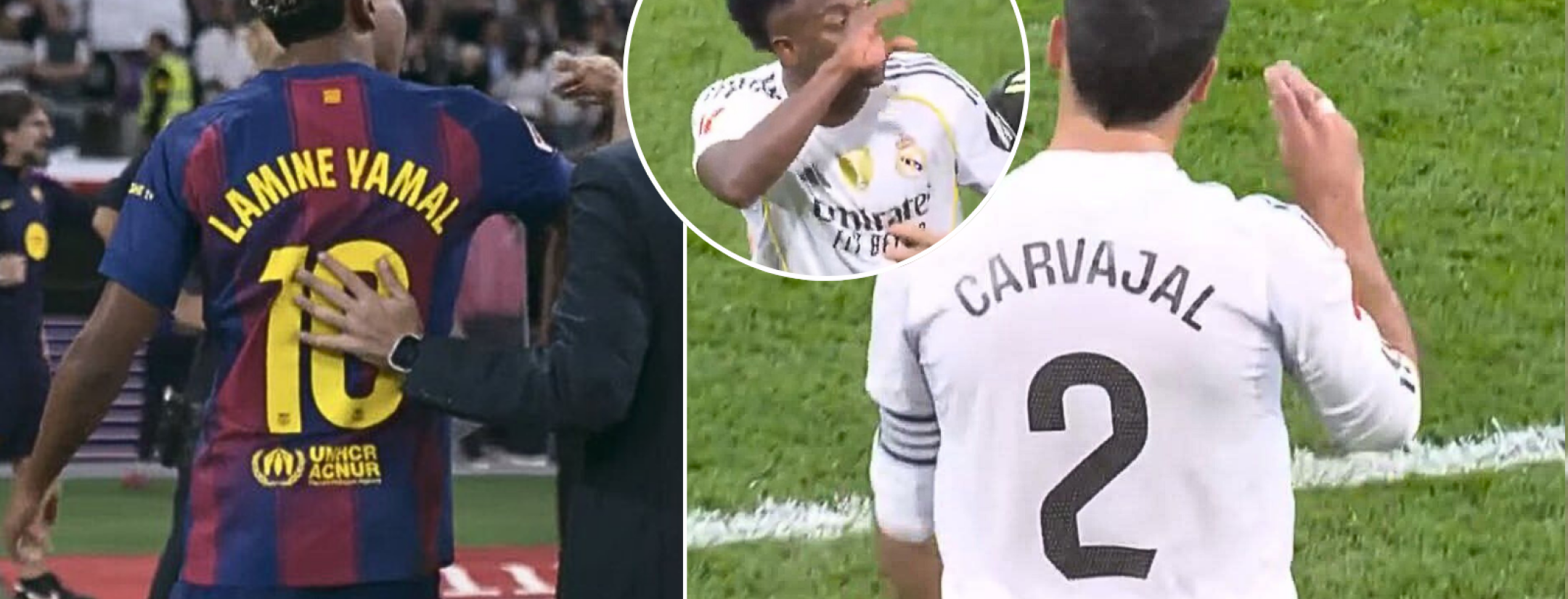Lamine Yamal and Dani Carvajal encounter after El Clásico