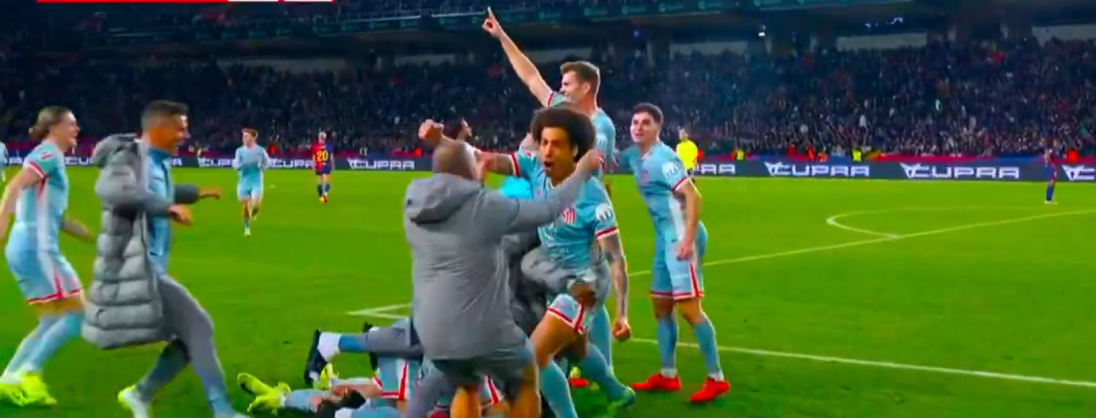 Atletico Madrid last-minute goal vs. FC Barcelona
