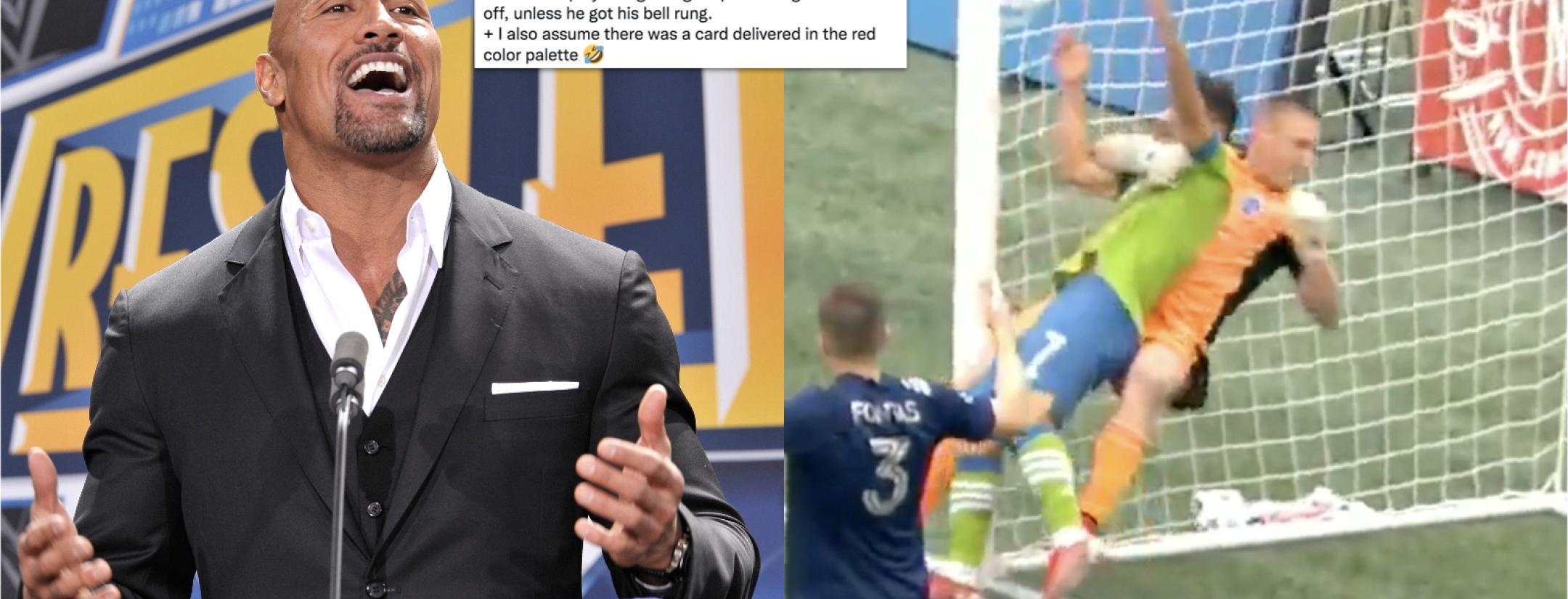 Agresión de Tim Melia sobre Cristian Roldán