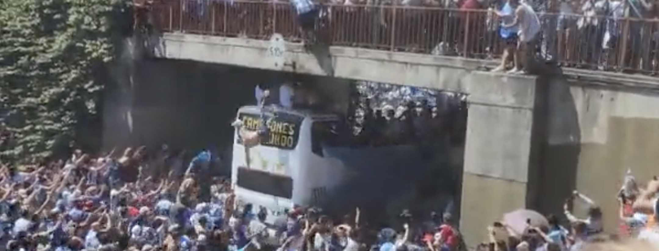 Argentina fan falls from bridge