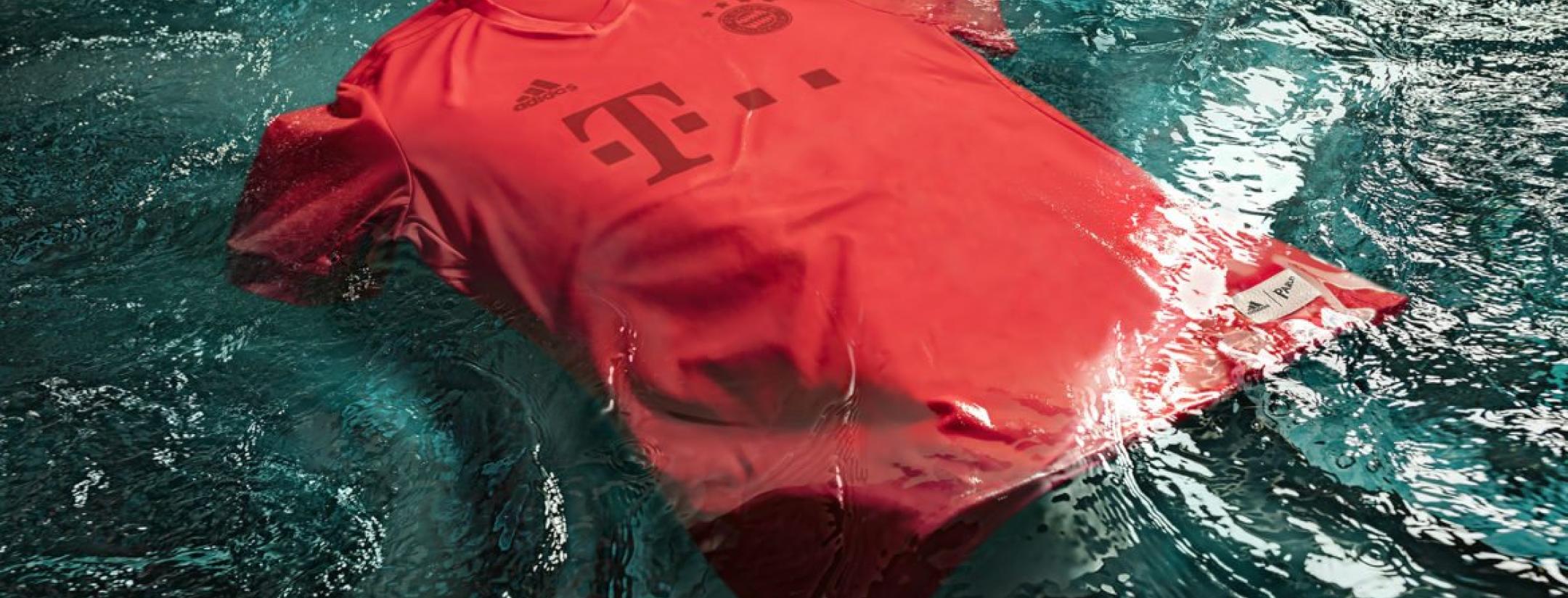 Bayern's eco conscious jersey floating in waste