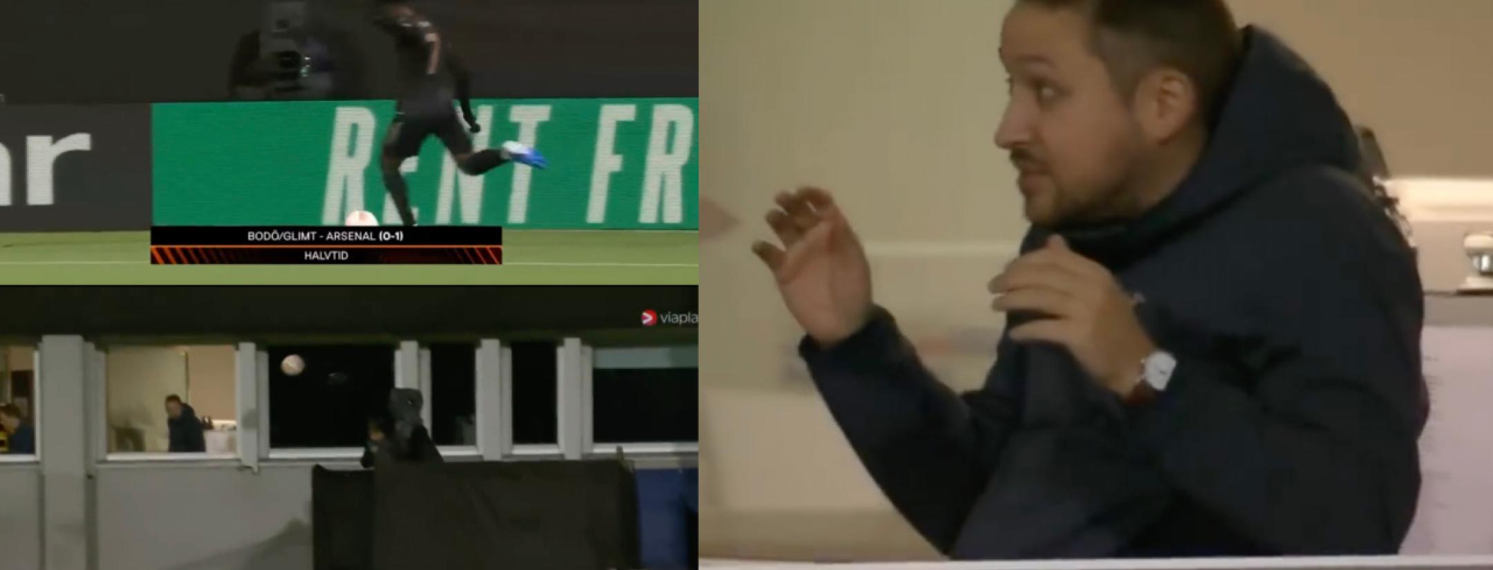 Bukayo Saka hits fan