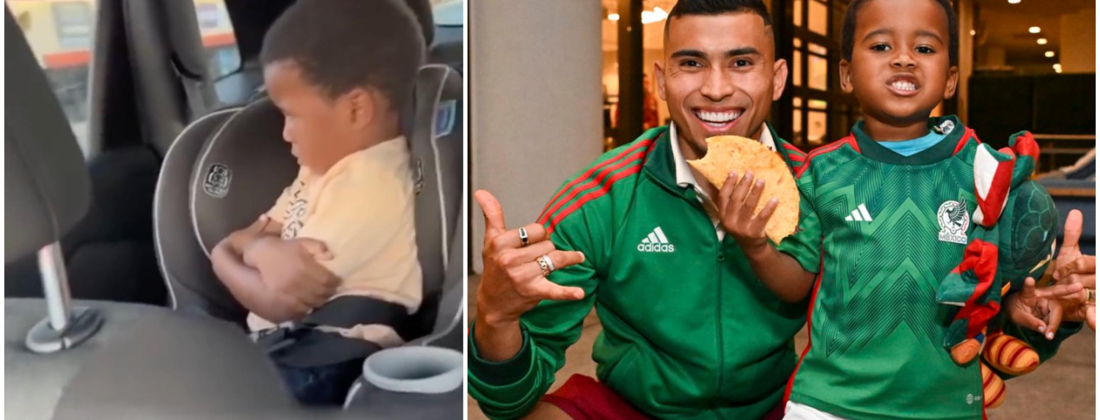 Mexican quesadillas kid meets El Tri