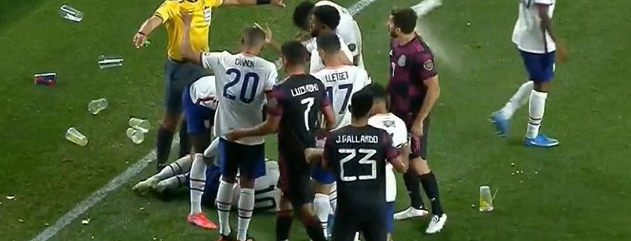 Bottles thrown at USA vs. Mexico game