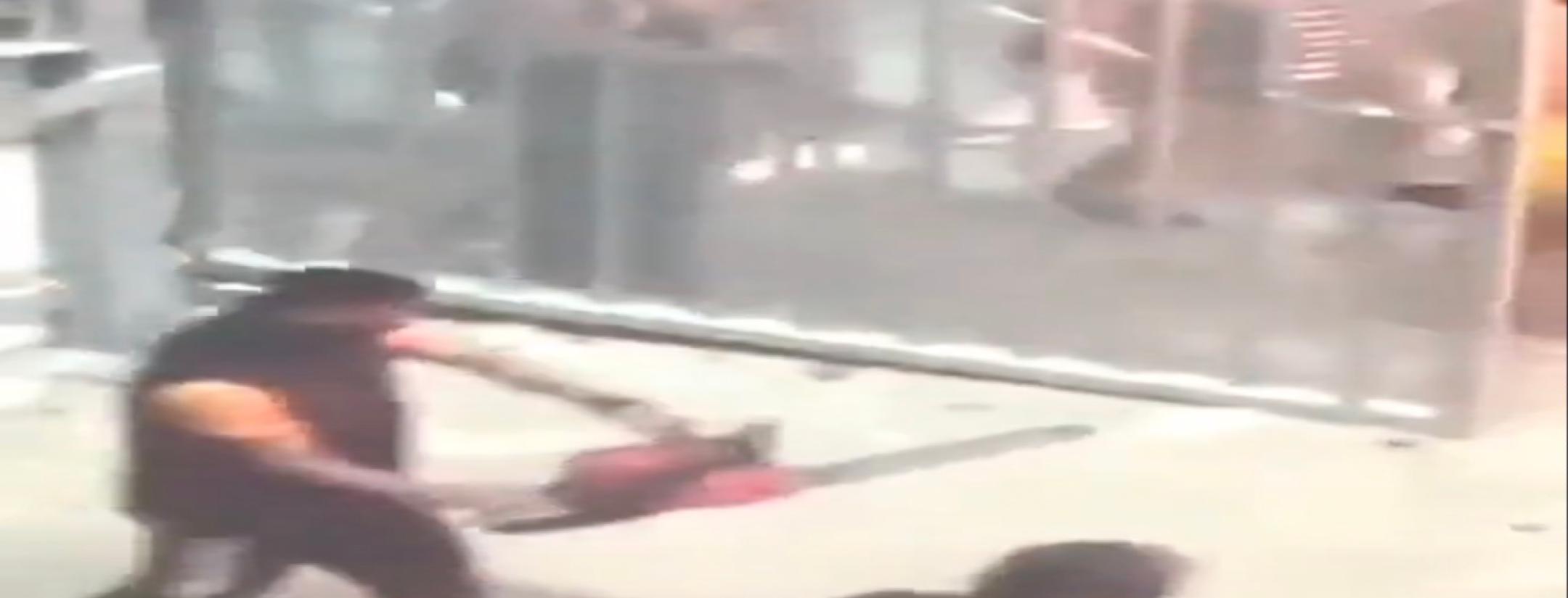 Chainsaw at soccer game in CAF Champions League