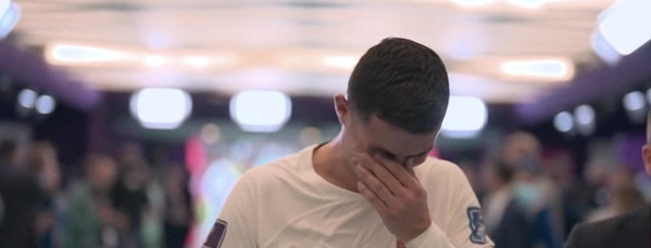 Cristiano Ronaldo crying after World Cup defeat