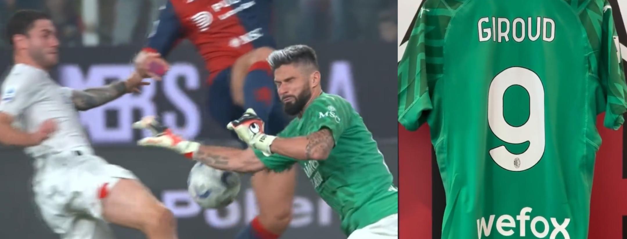 Olivier Giroud AC Milan goalkeeper jersey