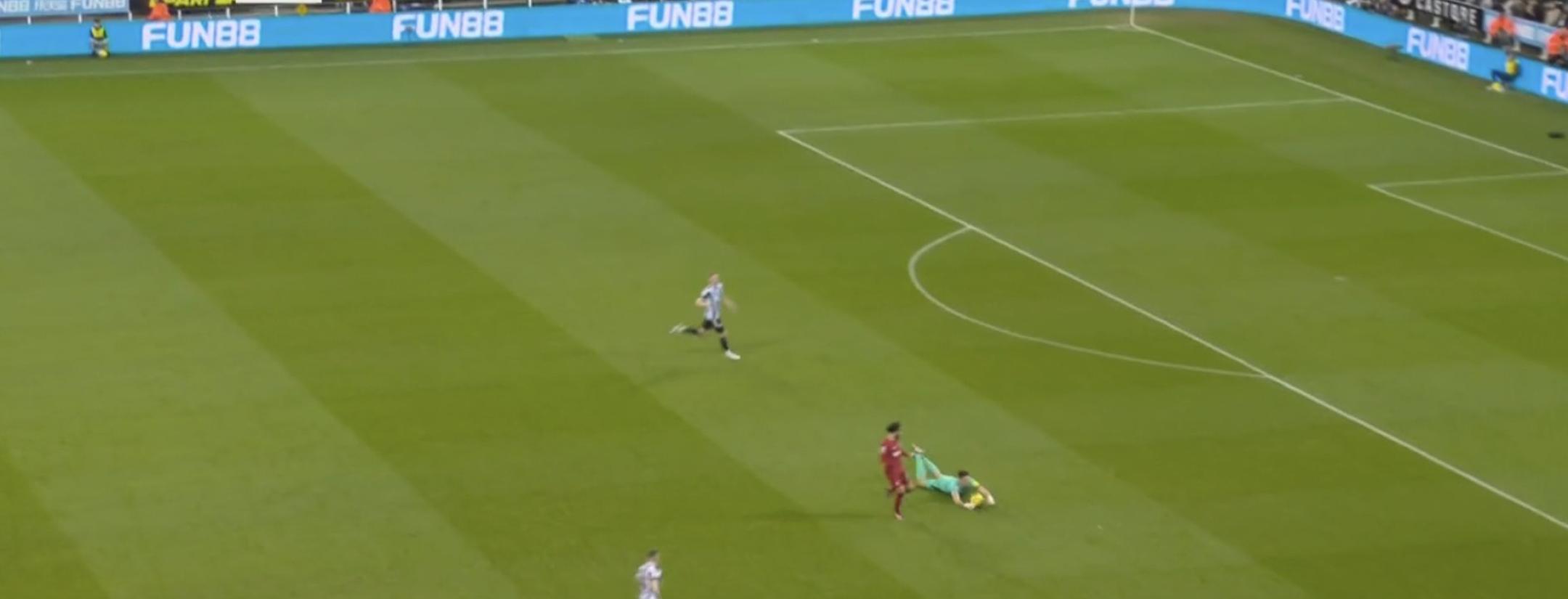 Nick Pope red card vs Liverpool