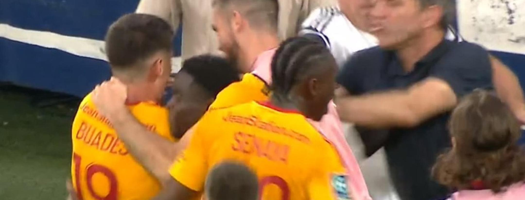 Bordeaux fan shoves player