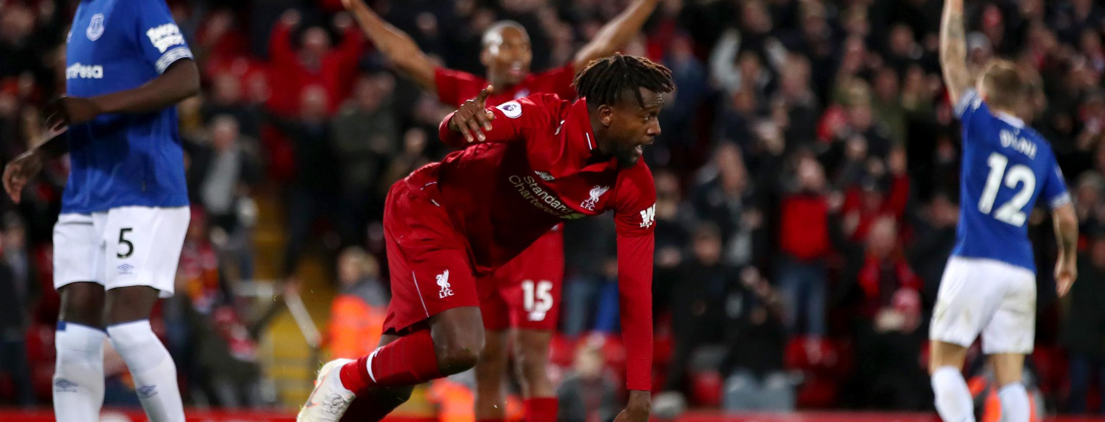 Divock Origi goal vs Everton