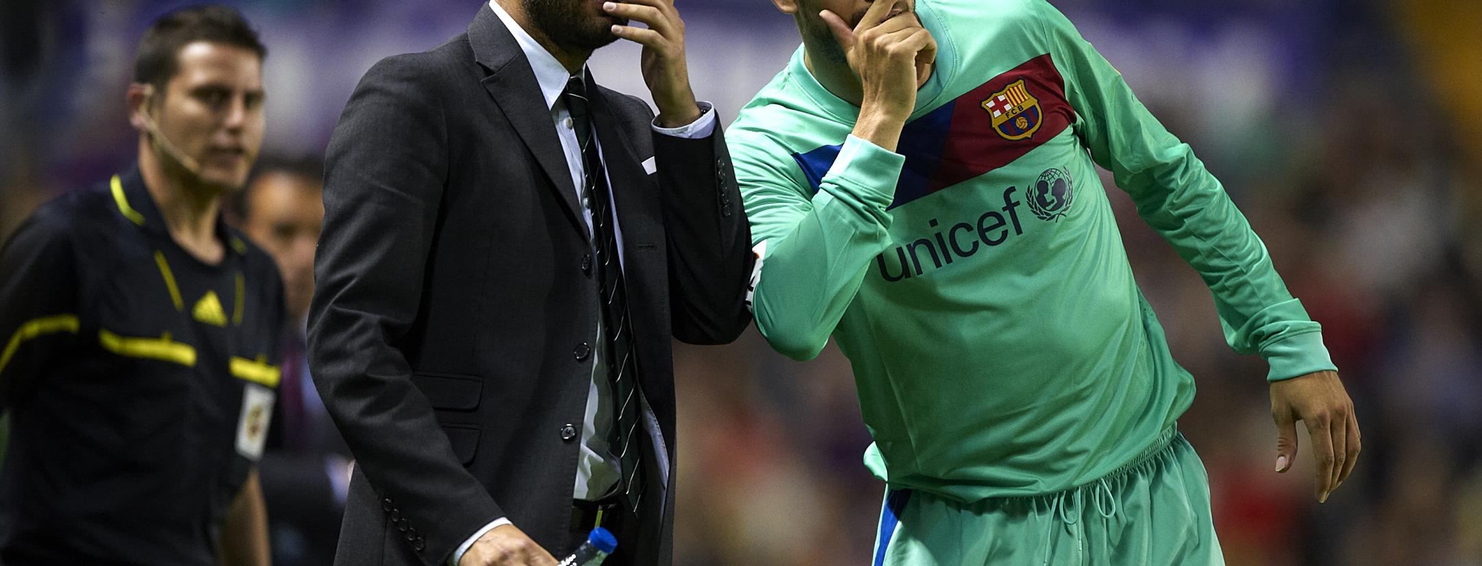 Piqué y Guardiola