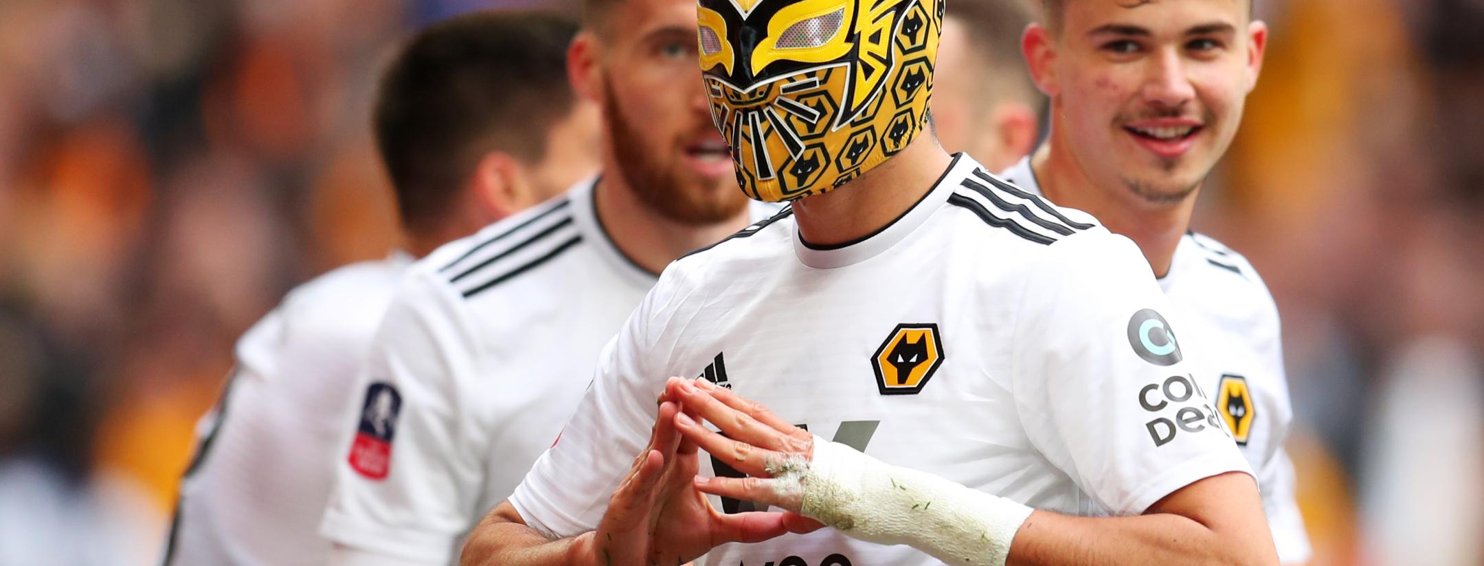 Raul Jimenez mask celebration