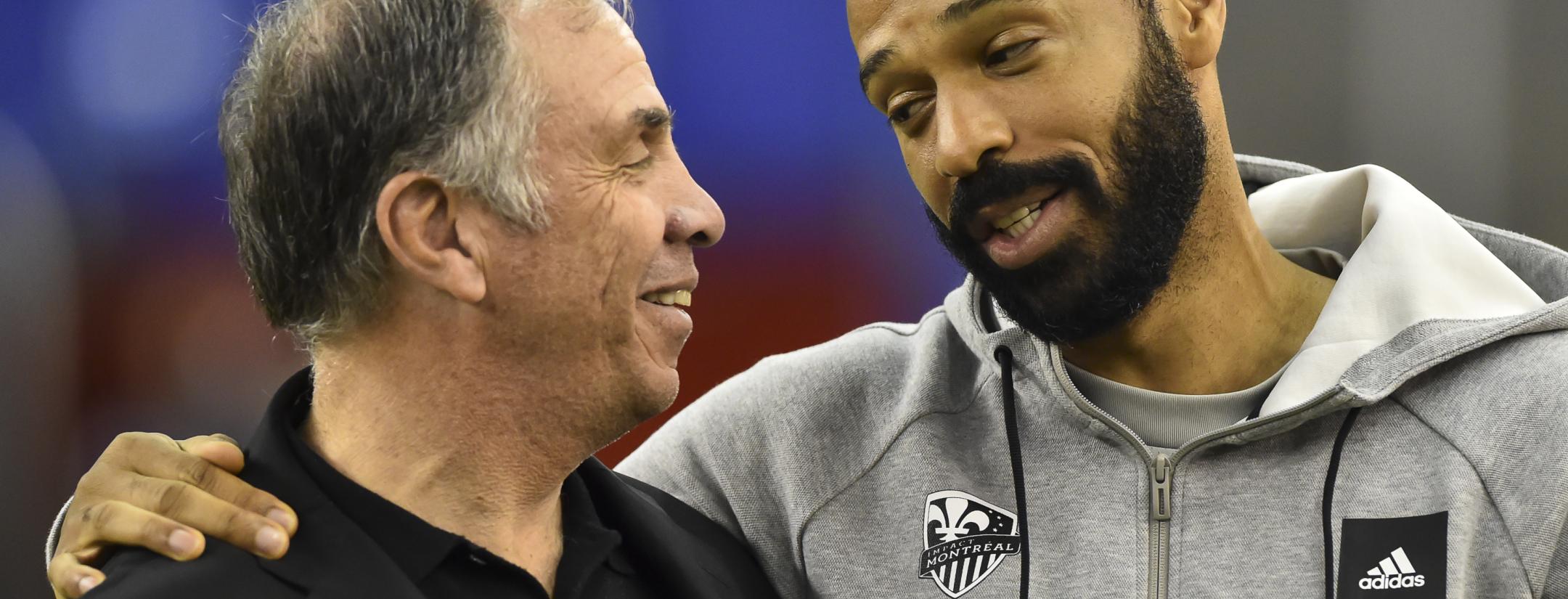 Bruce Arena and Thierry Henry
