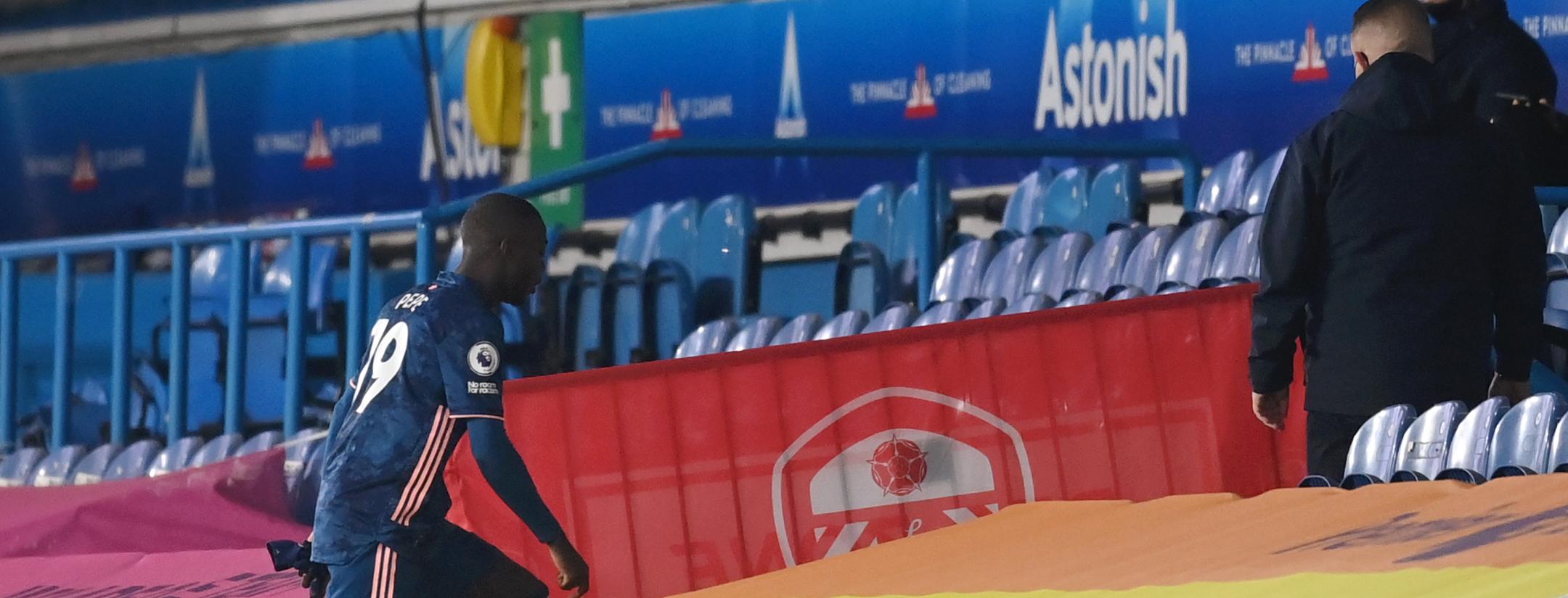 Nicolas Pepe red card