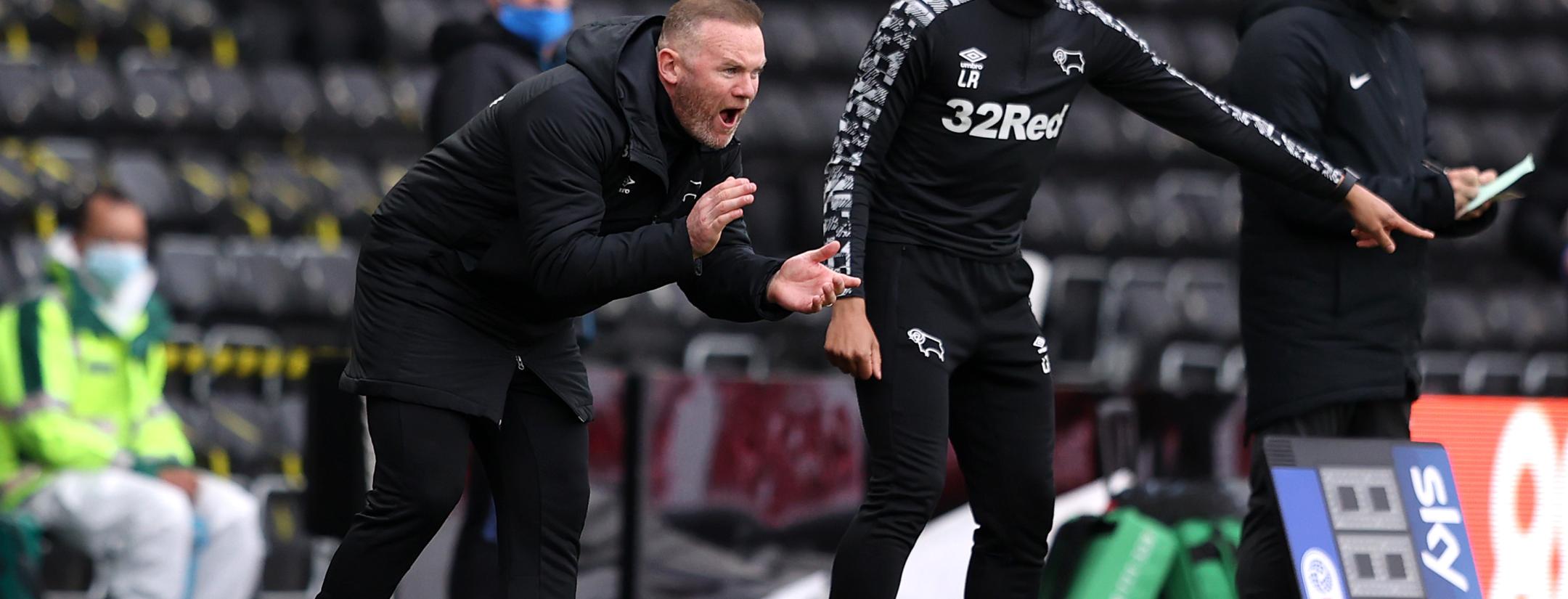 Derby County manager Wayne Rooney