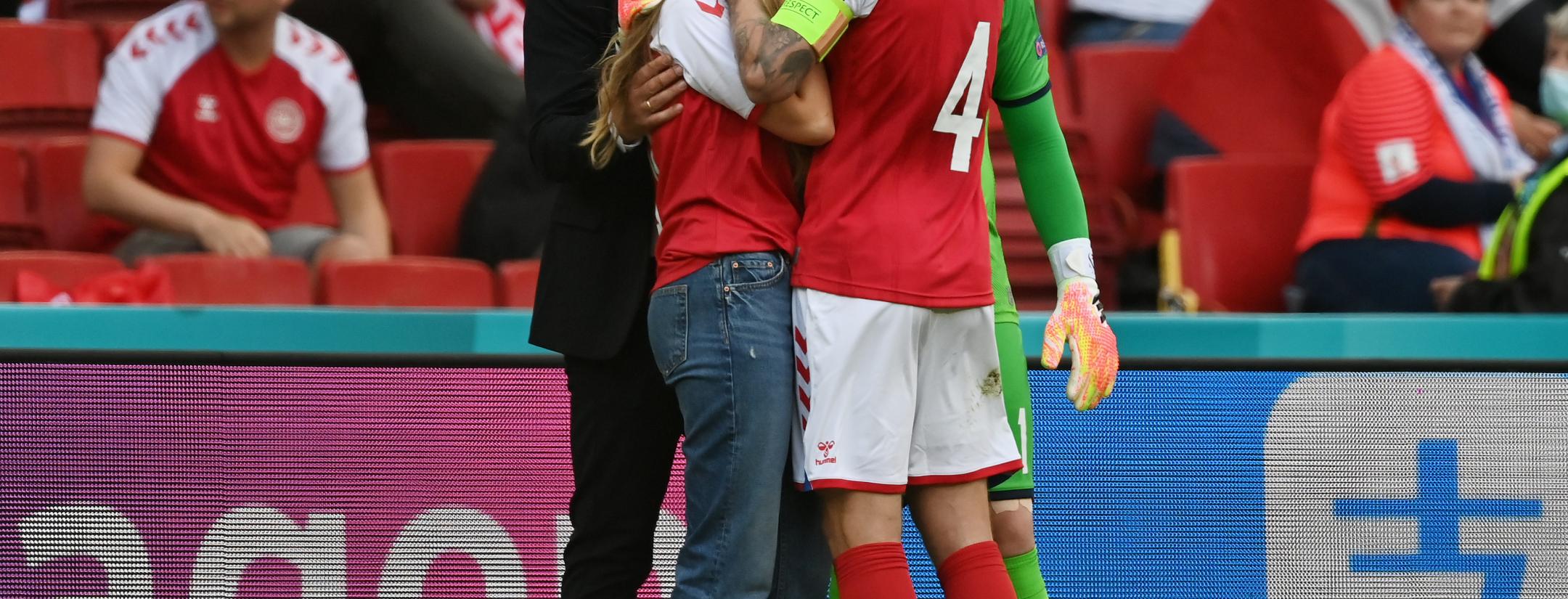 Simon Kjaer with Sabrina Kvist
